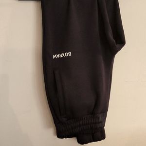 Navy Blue Mens Medium Box Raw Sweat Pants